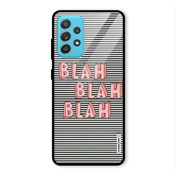 Blah Stripes Glass Back Case for Galaxy A52s 5G