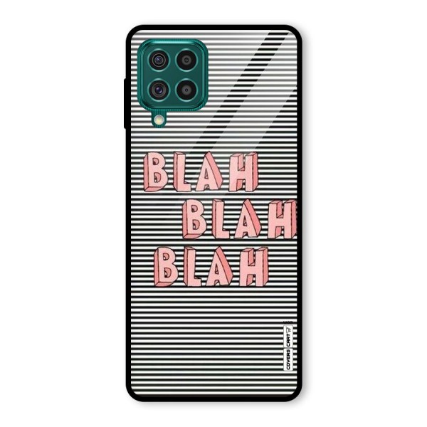 Blah Stripes Glass Back Case for Galaxy F62