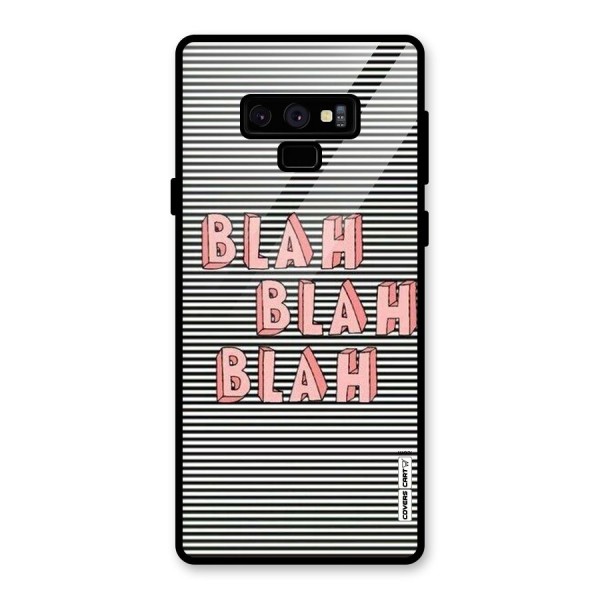 Blah Stripes Glass Back Case for Galaxy Note 9