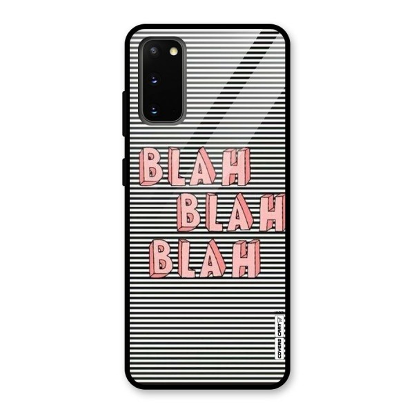 Blah Stripes Glass Back Case for Galaxy S20