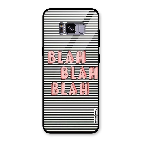 Blah Stripes Glass Back Case for Galaxy S8