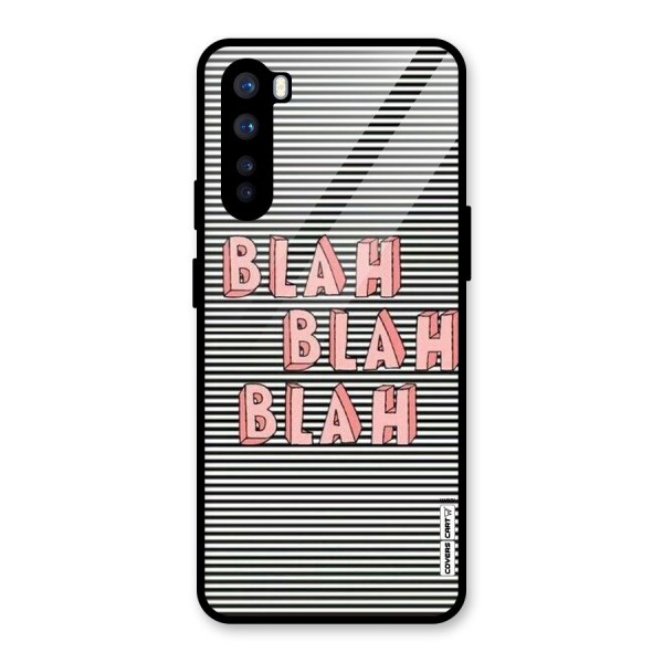 Blah Stripes Glass Back Case for OnePlus Nord