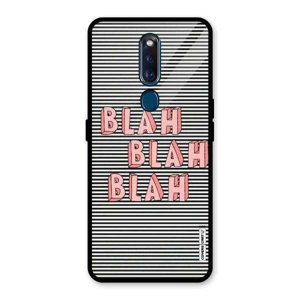 Blah Stripes Glass Back Case for Oppo F11 Pro