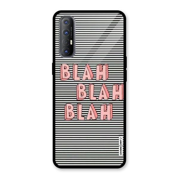 Blah Stripes Glass Back Case for Oppo Reno3 Pro