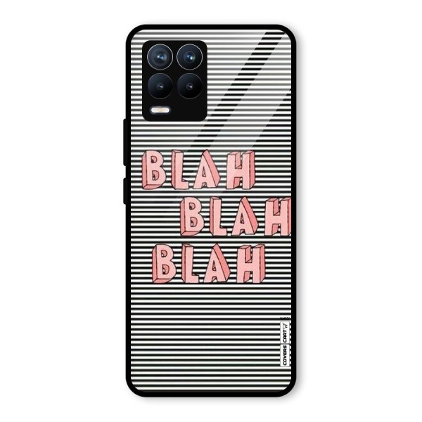 Blah Stripes Glass Back Case for Realme 8 Pro