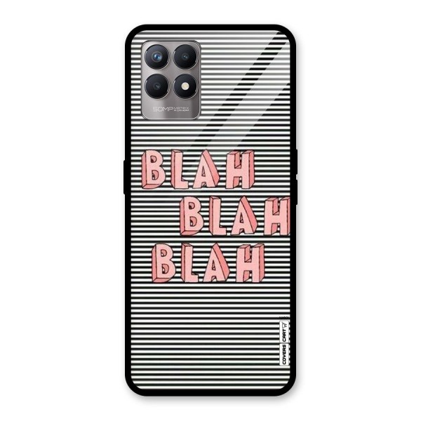 Blah Stripes Glass Back Case for Realme 8i