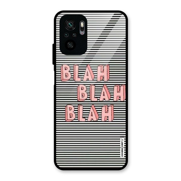 Blah Stripes Glass Back Case for Redmi Note 10