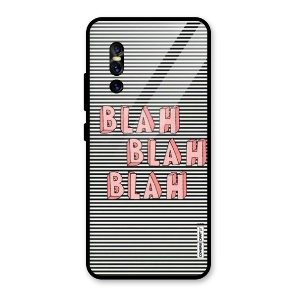 Blah Stripes Glass Back Case for Vivo V15 Pro