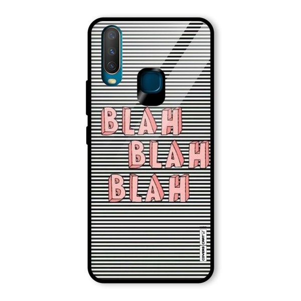 Blah Stripes Glass Back Case for Vivo Y15