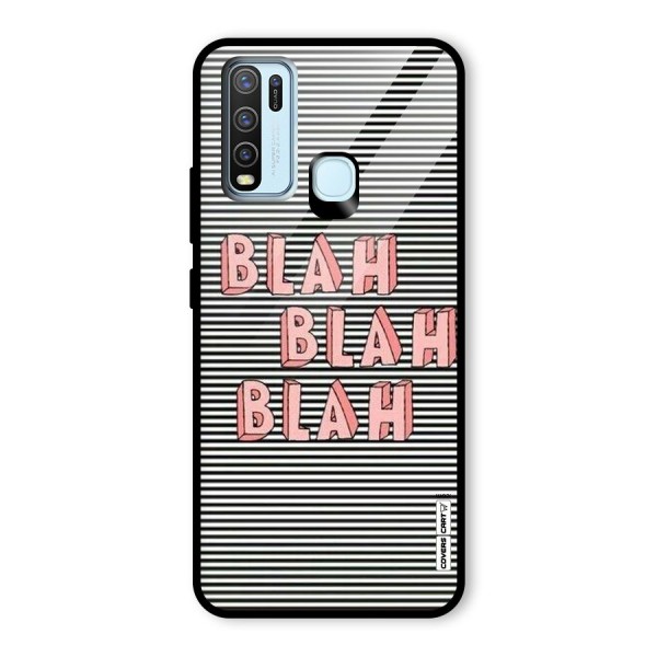 Blah Stripes Glass Back Case for Vivo Y50