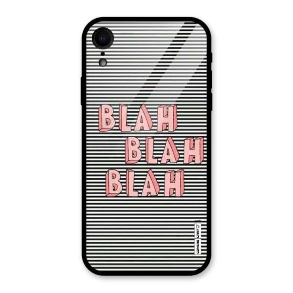 Blah Stripes Glass Back Case for XR