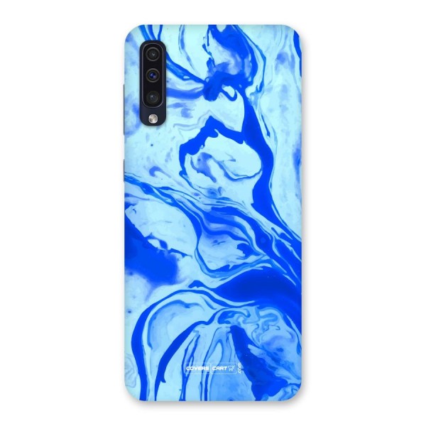 Blaze Blue Marble Texture Back Case for Galaxy A50