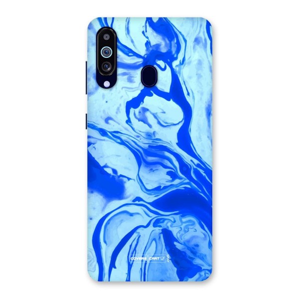 Blaze Blue Marble Texture Back Case for Galaxy A60