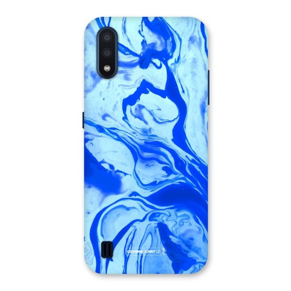 Blaze Blue Marble Texture Back Case for Galaxy M01