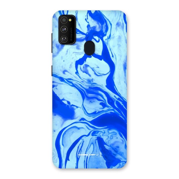 Blaze Blue Marble Texture Back Case for Galaxy M21