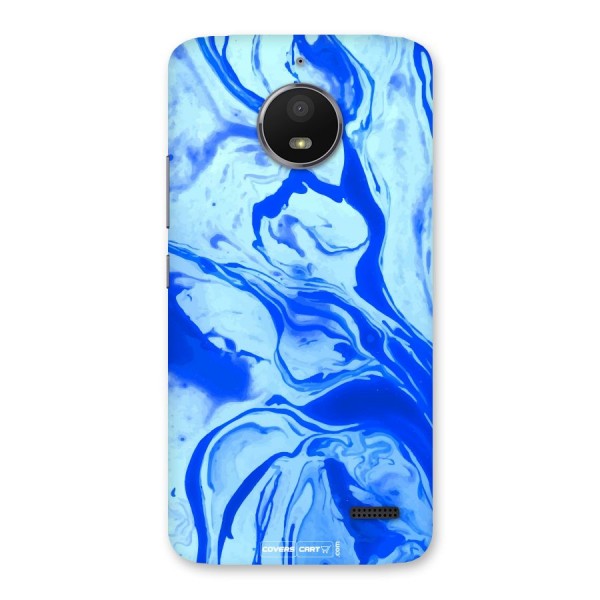 Blaze Blue Marble Texture Back Case for Moto E4