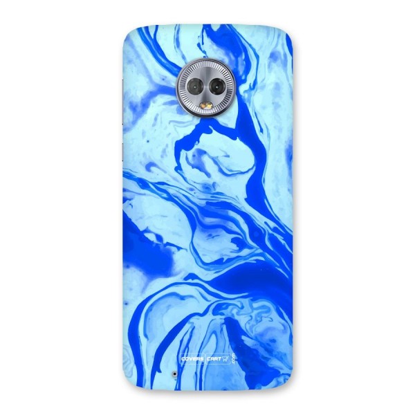 Blaze Blue Marble Texture Back Case for Moto G6