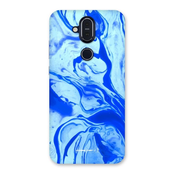 Blaze Blue Marble Texture Back Case for Nokia 8.1