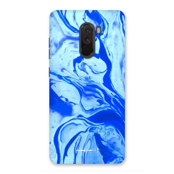 Blaze Blue Marble Texture Back Case for Poco F1