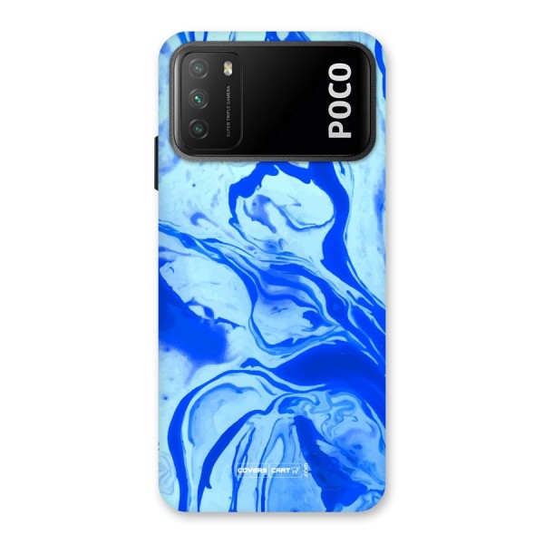 Blaze Blue Marble Texture Back Case for Poco M3