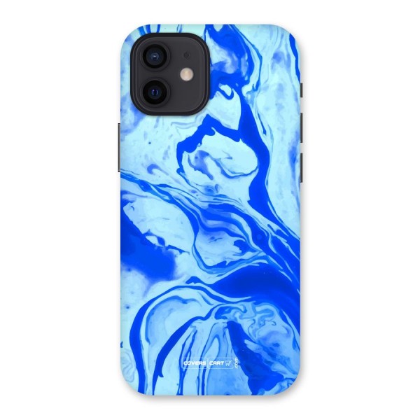 Blaze Blue Marble Texture Back Case for iPhone 12