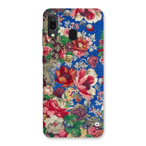 Block Printed Flowers Back Case for Galaxy A20