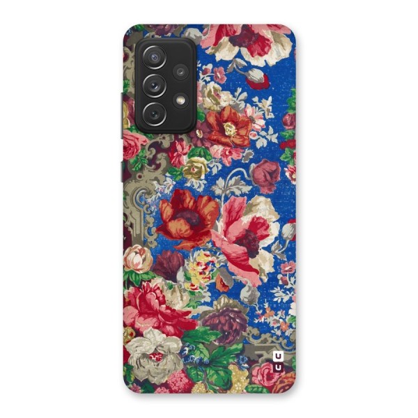 Block Printed Flowers Back Case for Galaxy A72