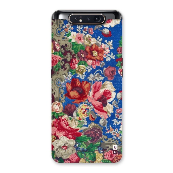 Block Printed Flowers Back Case for Galaxy A80