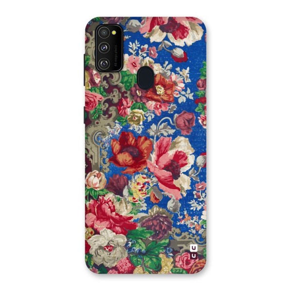 Block Printed Flowers Back Case for Galaxy M21