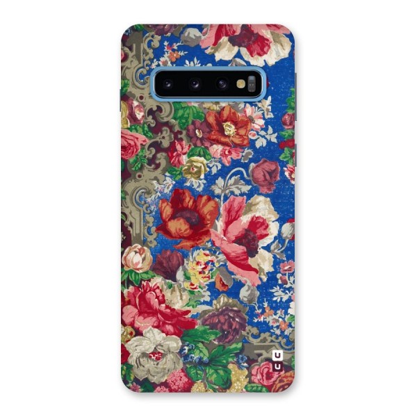 Block Printed Flowers Back Case for Galaxy S10