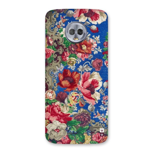 Block Printed Flowers Back Case for Moto G6