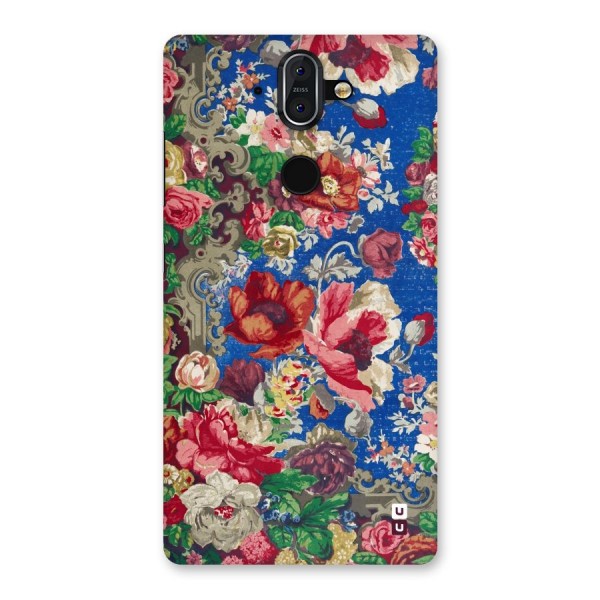 Block Printed Flowers Back Case for Nokia 8 Sirocco