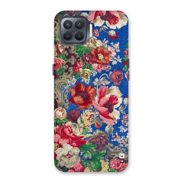 Block Printed Flowers Back Case for Oppo F17 Pro