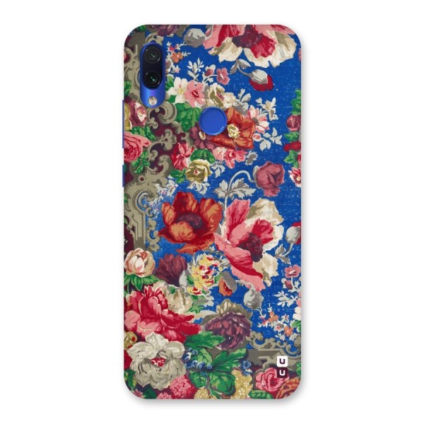 Block Printed Flowers Back Case for Redmi Note 7