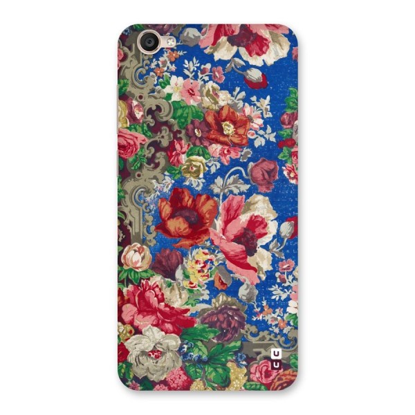 Block Printed Flowers Back Case for Vivo Y55s