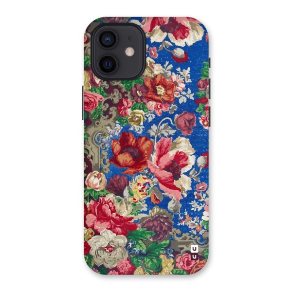 Block Printed Flowers Back Case for iPhone 12