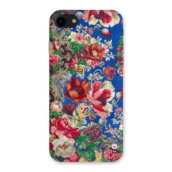 Block Printed Flowers Back Case for iPhone SE 2020