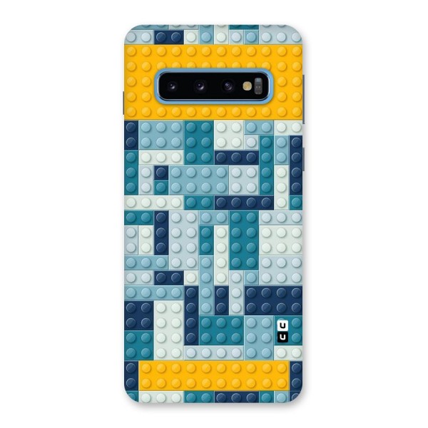 Blocks Blues Back Case for Galaxy S10