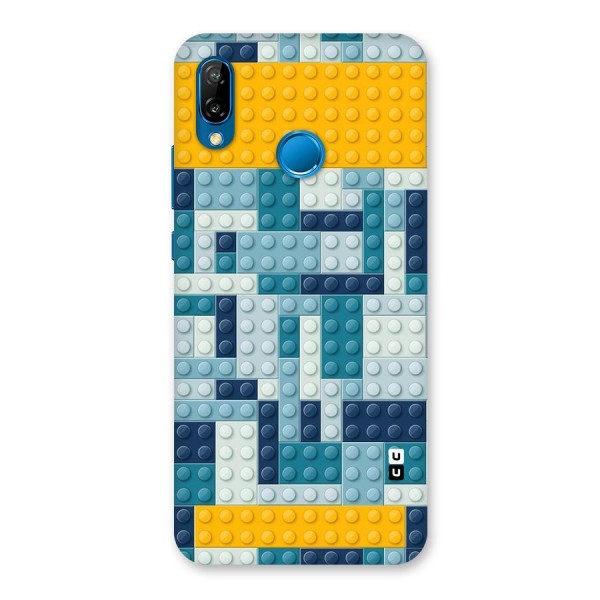 Blocks Blues Back Case for Huawei P20 Lite