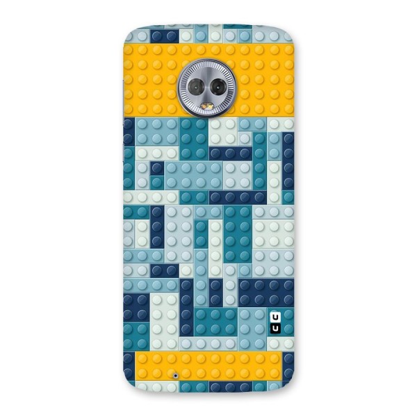 Blocks Blues Back Case for Moto G6