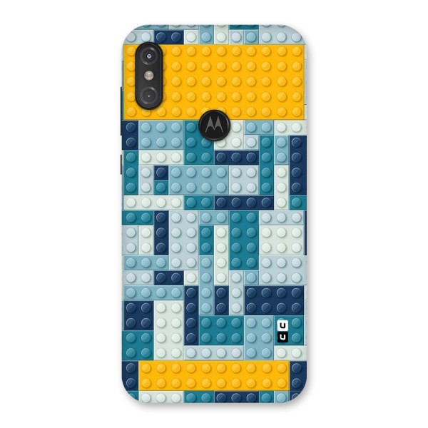 Blocks Blues Back Case for Motorola One Power