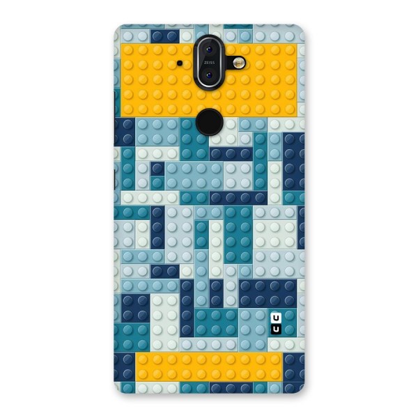 Blocks Blues Back Case for Nokia 8 Sirocco