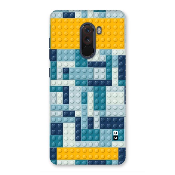 Blocks Blues Back Case for Poco F1