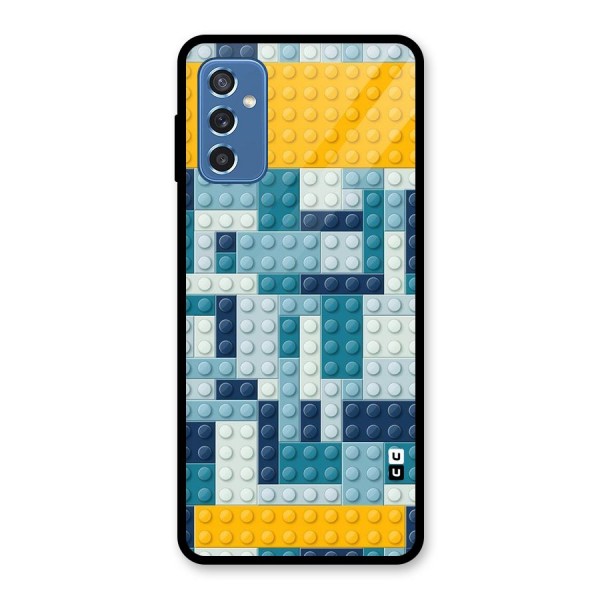 Blocks Blues Glass Back Case for Galaxy M52 5G