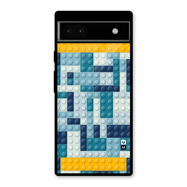 Blocks Blues Glass Back Case for Google Pixel 6a