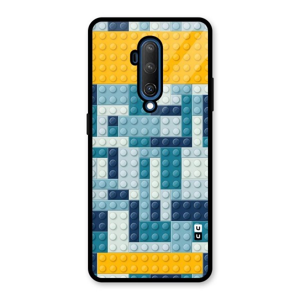 Blocks Blues Glass Back Case for OnePlus 7T Pro