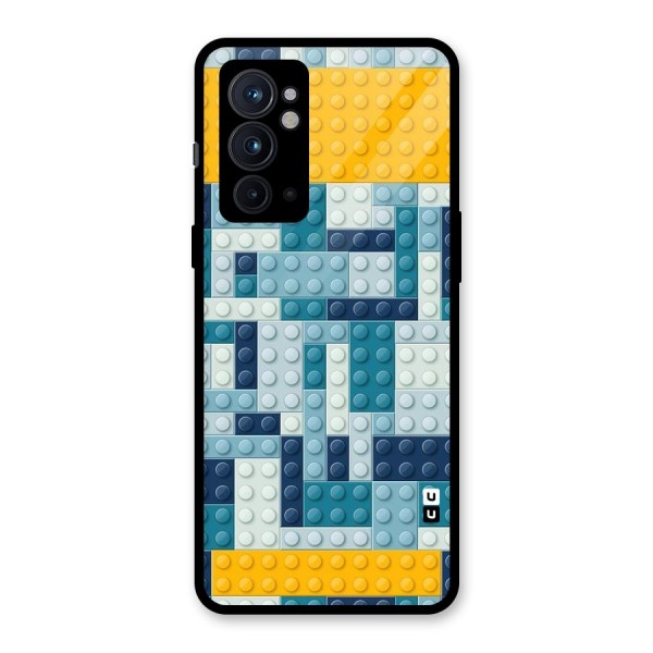 Blocks Blues Glass Back Case for OnePlus 9RT 5G