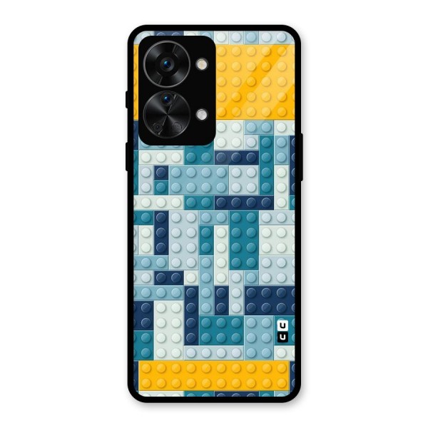 Blocks Blues Glass Back Case for OnePlus Nord 2T