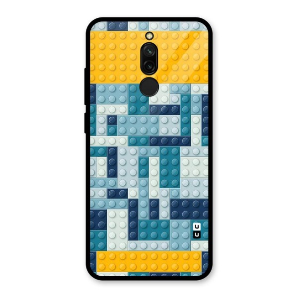 Blocks Blues Glass Back Case for Redmi 8