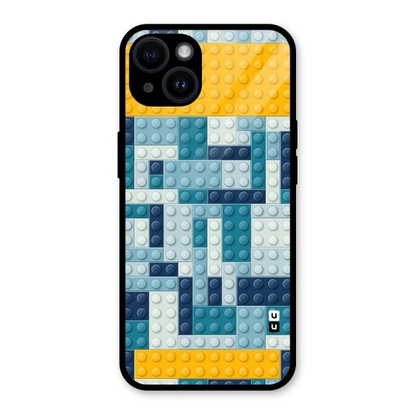 Blocks Blues Glass Back Case for iPhone 14